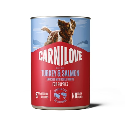 Carnilove – Alimentation humide pour chien Salmon/Turkey – Chiot – Saumon et Dinde – 2.4 kg - Caractéristiques