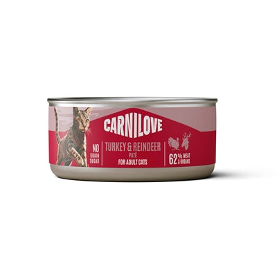 Carnilove – Alimentation humide pour chat Turkey/Reindeer – Adulte – Dinde et Renne – 1,2 kg - Caractéristiques