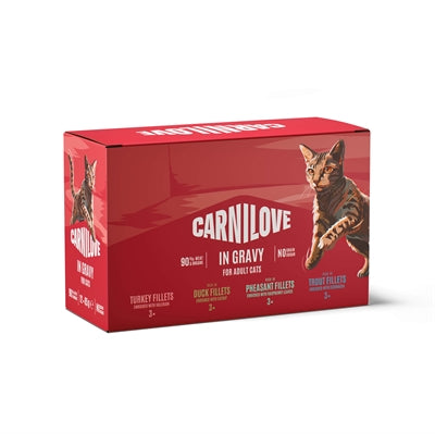 Carnilove – Alimentation humide pour chat – Adulte – Sélection Volaille et Poisson en Sauce – 1,02 kg - Caractéristiques