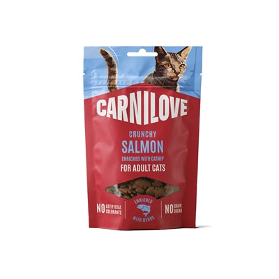 Carnilove – Friandises pour chat Salmon/Catnip – Adulte – Saumon et Herbe à chat – 50 g - Caractéristiques