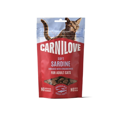 Carnilove – Friandises moelleuses pour chat – Soft Snack Sardine & Fraise – 50 g - Caractéristiques