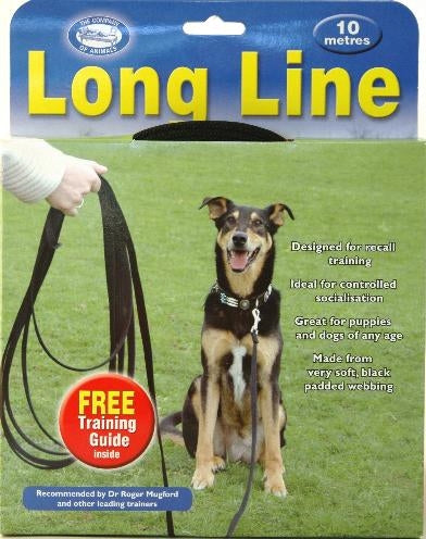 The Company Of Animals – Longe pour chien – Laisse d'éducation Coa Clix Noir - 10 m - Caractéristiques