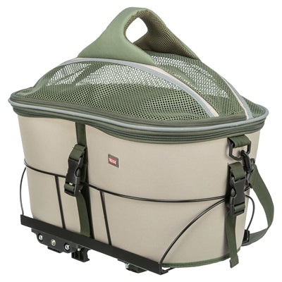 Trixie – Panier de vélo pour chien – Panier pour porte-bagages - Vert olive – 46 x 33 x 40 cm - Caractéristiques