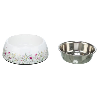 Trixie – Gamelle pour Chien et Chat – Écuelle Motif Floral Inox Blanc/Multicolore - Analyse détaillée