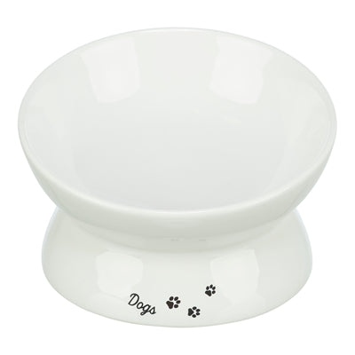 Trixie – Gamelle pour Chien – Écuelle Surélevée en Céramique Dogs Blanche – 17x17x13,5 cm - Caractéristiques