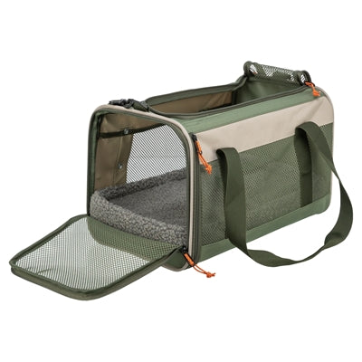 Trixie – Sac de Transport pour chien et chat – Sac Marlon - Beige et Vert Olive – 27x43x27 cm - Caractéristiques