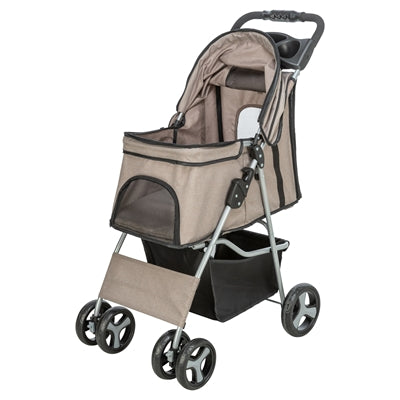 Trixie – Poussette de transport pour chien – Poussette Taupe – 47 x 80 x 100 cm - Caractéristiques