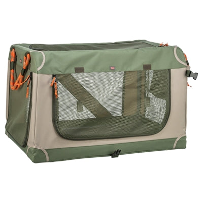 Trixie Kennel Comfy Bench Stof / Reismand Olijfgroen / Beige 52X85,5X49,5 Cm