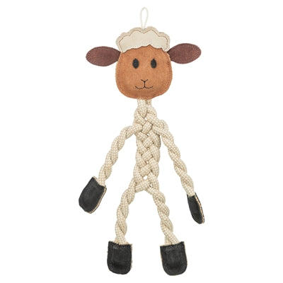Trixie – Jouet pour chien – Mouton en Corde et Cuir Marron – 42 cm - Caractéristiques