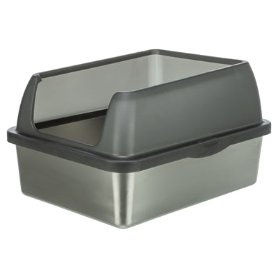 Trixie – Bac à litière pour chat – Inox avec rebord – Gris – 40 x 52 x 29 cm - Caractéristiques