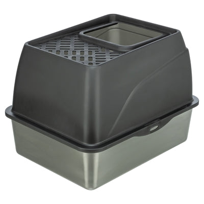Trixie – Maison de toilette pour chat – Hop-In Inox Gris – 40x52x39 cm - Caractéristiques
