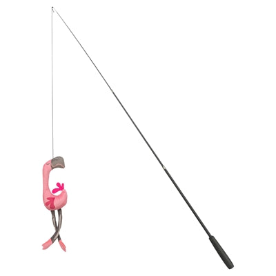 Trixie – Jouet pour chat – Canne à pêche télescopique pour grand chat avec flamant rose – 106 cm - Caractéristiques