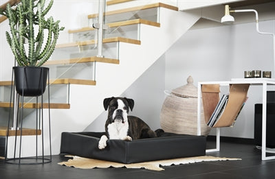Bia Bed Kunstleer Hoes Hondenmand Zwart Bia-6 100X80X15 Cm