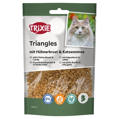 Trixie – Friandises pour chat – Triangles au Blanc de Poulet et Cataire – 50 g - Caractéristiques
