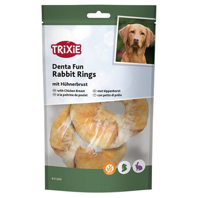 Trixie – Friandises pour chien – Denta Fun peau de lapin et filet de poulet – 100 g - Caractéristiques