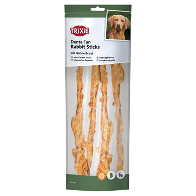 Trixie – Friandises pour chien – Denta Fun peau de lapin et filet de poulet – 100 g - Caractéristiques