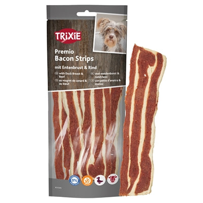 Trixie Premio Bacon Strips Met Eendenborst En Rundvlees 80 Gr