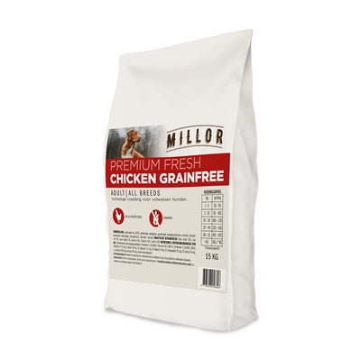 Millor – Croquettes pour chien – Extrudé frais Adulte sans céréales au poulet frais – 15 kg - Caractéristiques