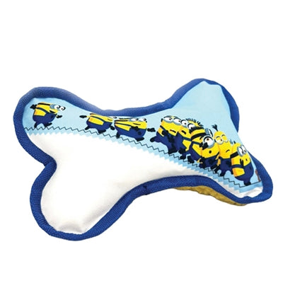 Minions – Jouet pour chien – Os en toile avec couineur bleu et blanc – 21x14,2x5 cm - Caractéristiques