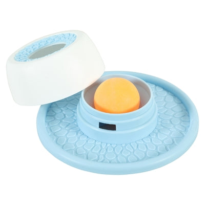 Zolux – Écuelle anti-glouton pour chien et chat – Sweeties Expert tapis et bol de léchage antidérapant – 14.5 x 4.5 x 14.5 cm - Caractéristiques