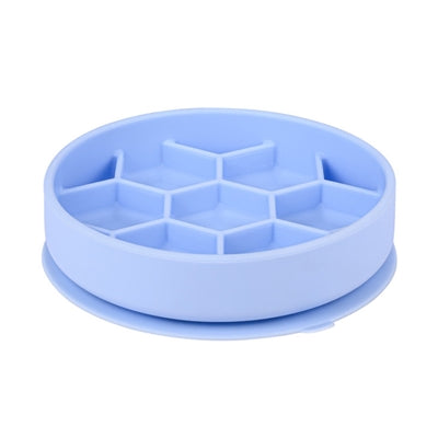 Zolux Voerbak Hond Slow Feed Met Zuignappen Silicone Blauw 21,5X21,5X4,5 Cm