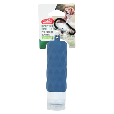 Zolux – Accessoire pour chien – Rince-urine de poche en silicone - Bleu – 4 x 4 x 14 cm - Caractéristiques