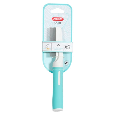 Zolux – Peigne pour chiot – Peigne anti-puces - bleu et blanc – 3x2,5x20 cm - Caractéristiques