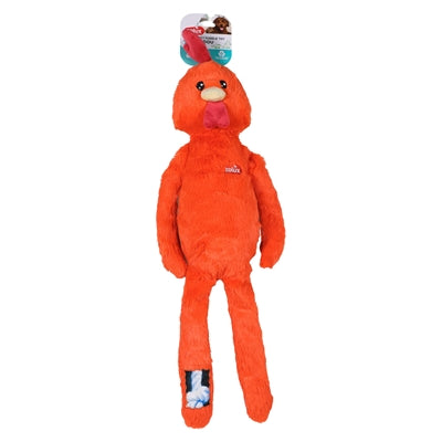 Zolux – Jouet pour chien – Furry Farm Coq Brock Peluche avec Corde - Orange - Caractéristiques