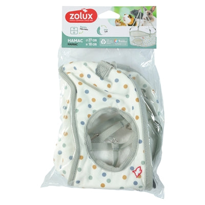 Zolux – Hamac suspendu pour lapin et cobaye – Cosy Hammock à pois – 29,5x29,5x39 cm - Caractéristiques