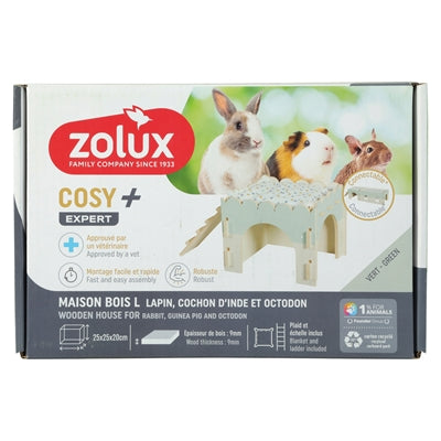 Zolux Knaaghuis Cosy Konijn Hout 25X25X20 Cm