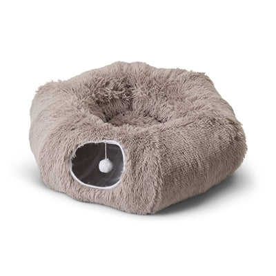 Savic – Panier pour chat – Panier et tunnel 3-en-1 Snuggle gris chaud – 85x85x26,5 cm - Caractéristiques