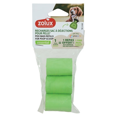 Zolux – Sac ramasse-crottes pour chien – Recharge de sacs ramasse-crottes pour pelle – 45 sacs - Caractéristiques