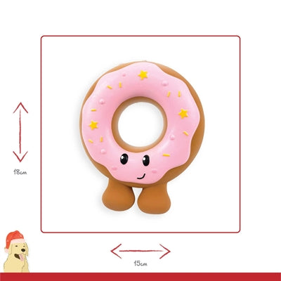 Happy Pet – Jouet pour chien – Donut de fête en latex rose – 18x15x5 cm - Caractéristiques