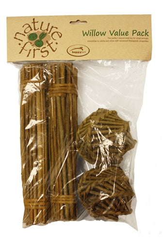 Happy Pet – Jouet pour rongeur – Pack éco saule 2 bâtonnets et 2 balles – Taille unique - Caractéristiques