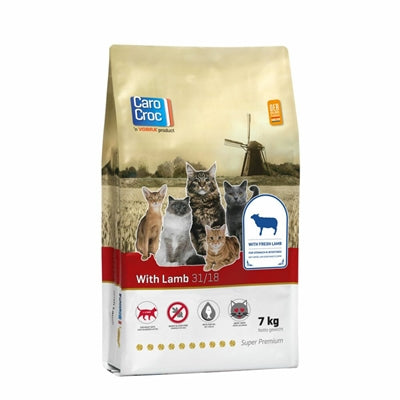 CaroCroc – Croquettes pour chat - Adulte – Agneau – 7 kg - Caractéristiques