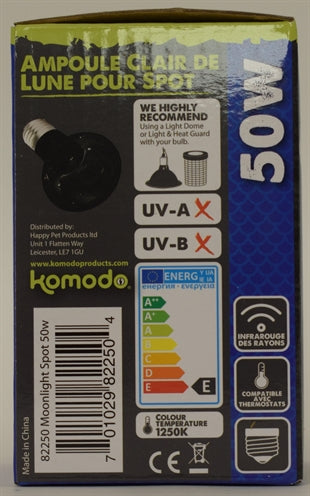 Komodo – Lampe chauffante pour reptile – Night Glow E27 - Caractéristiques