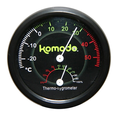 Komodo – Accessoire pour reptile – Thermomètre et Hygromètre analogique – Ø 8 cm - Caractéristiques