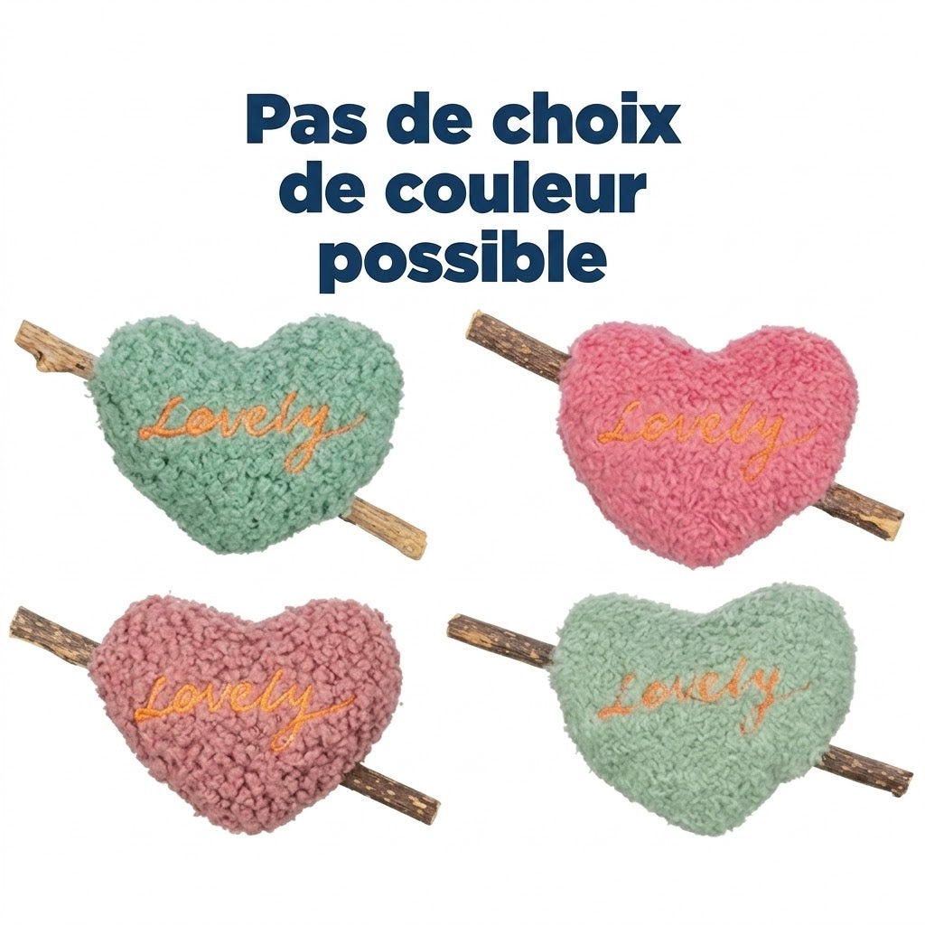Trixie – Jouet pour chat – Cœur en peluche au matatabi – 12 cm - l'unité