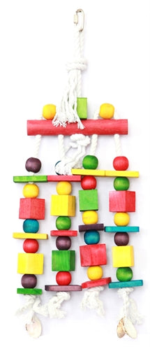 Happy Pet – Jouet pour oiseau – Bloc et perle pour perroquet – 45 x 16 cm - Caractéristiques