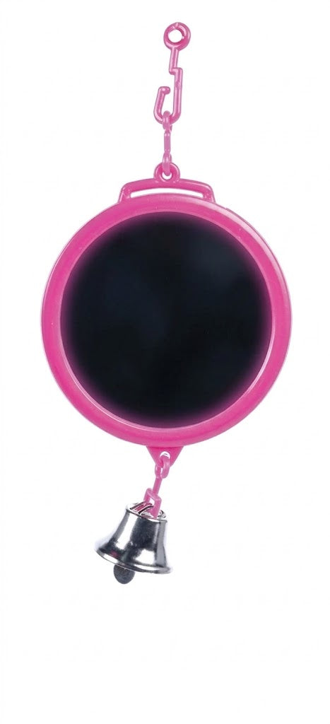Happy Pet – Jouet pour oiseau – Miroir rond Fun At The Fair – 15 x 7,5 x 2 cm - Coloris aléatoire