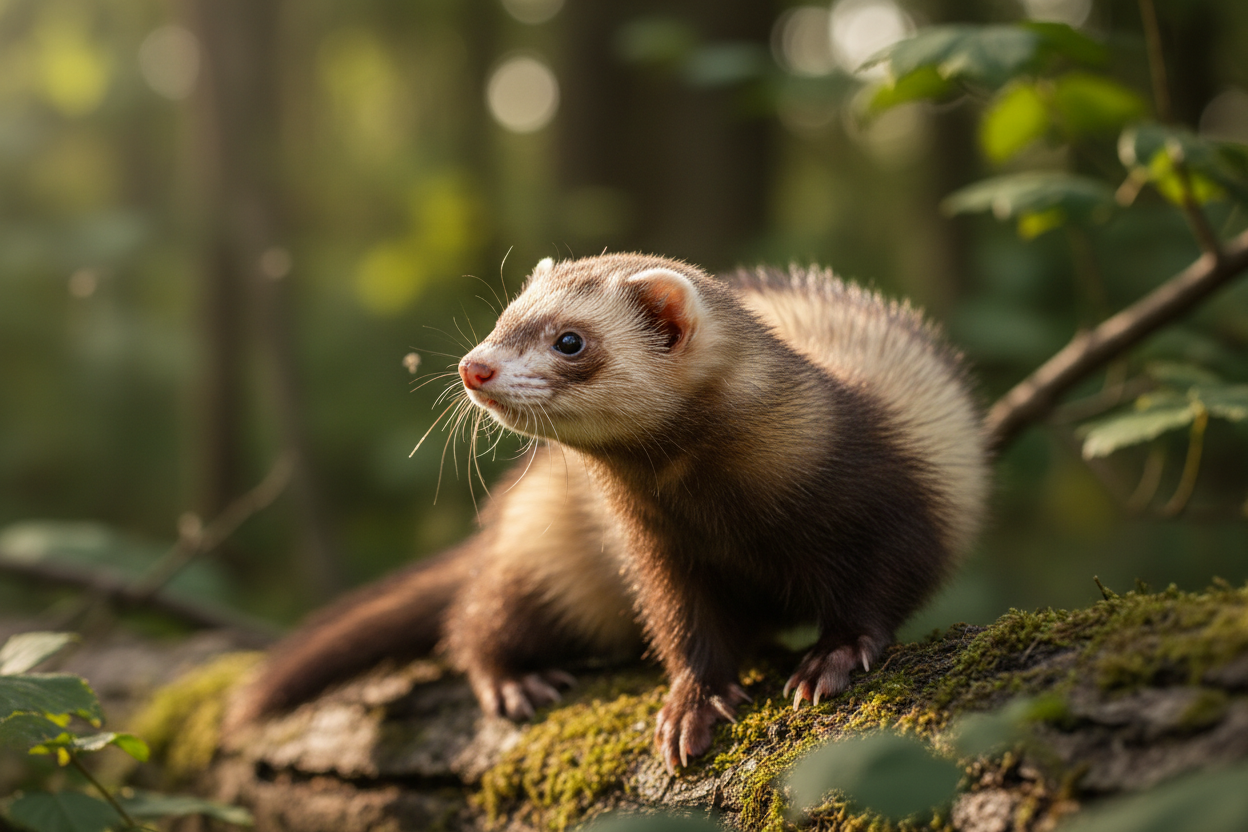 photo réaliste d'un furet