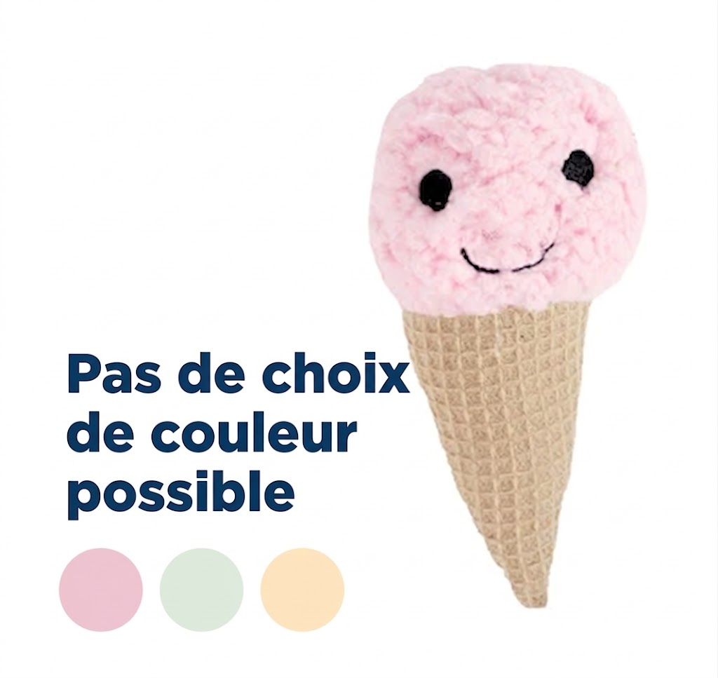 Fofos – Jouet pour chien – Glace en peluche pour chiot – 17 x 10 x 4,5 cm - l'unité