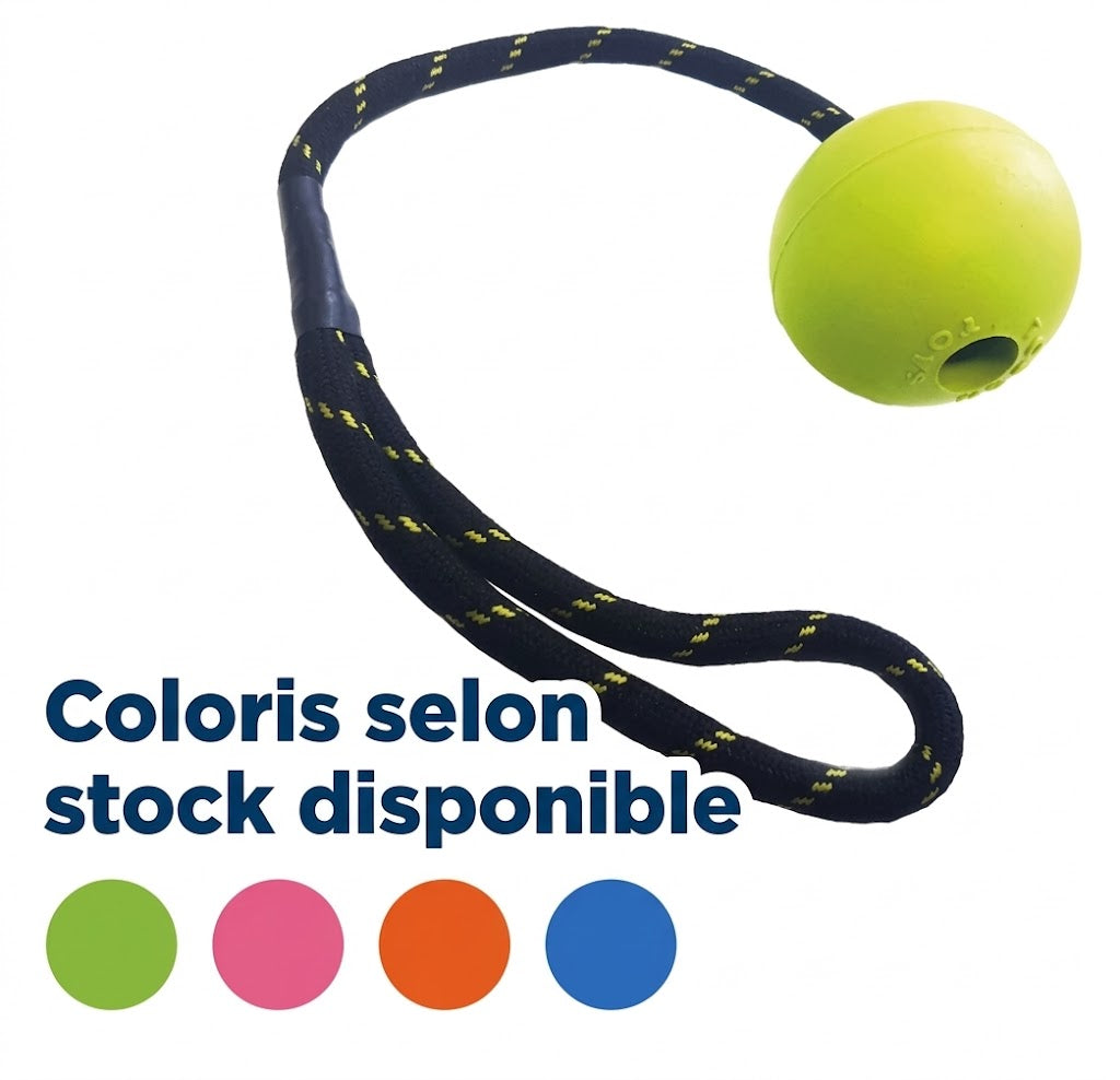 Happy Pet – Jouet pour chien – Balle flottante Jumbo sur corde – 39 x 8 x 8 cm - L'unité