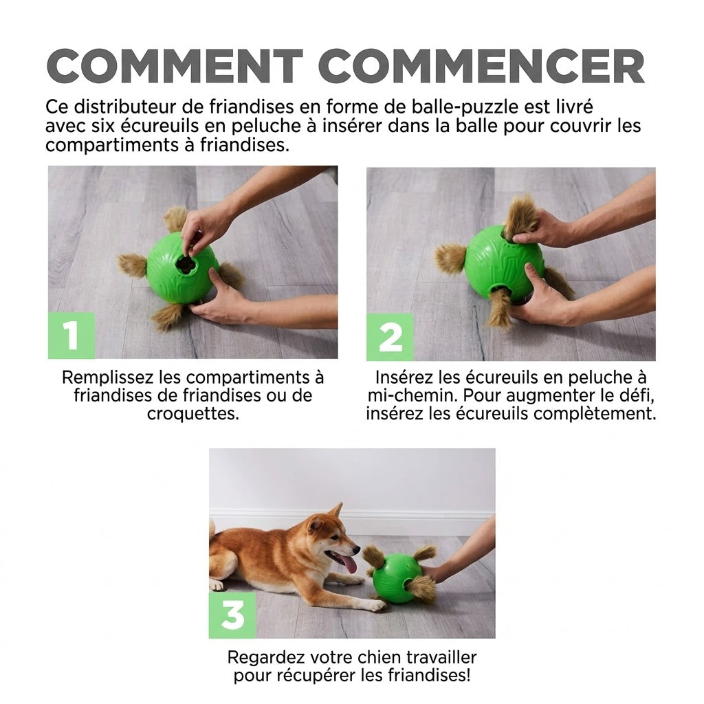 Nina Ottosson – Jouet pour chien – Balle de fouille et de distribution – 16 cm