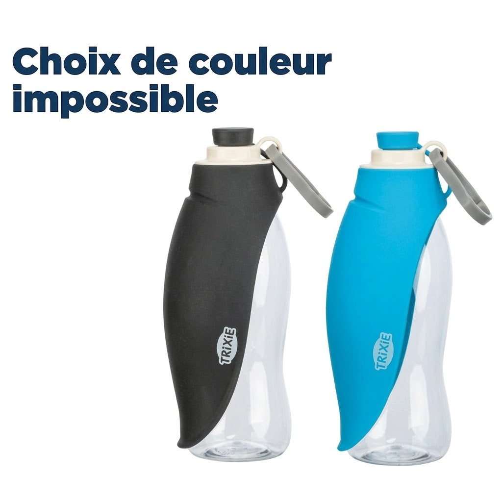 Trixie – Gourde pour chien – Gourde avec écuelle Silicone - l'unité