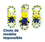 Minions – Jouet pour chien – Peluche Minion avec cordes de traction – 28 cm - l'unité