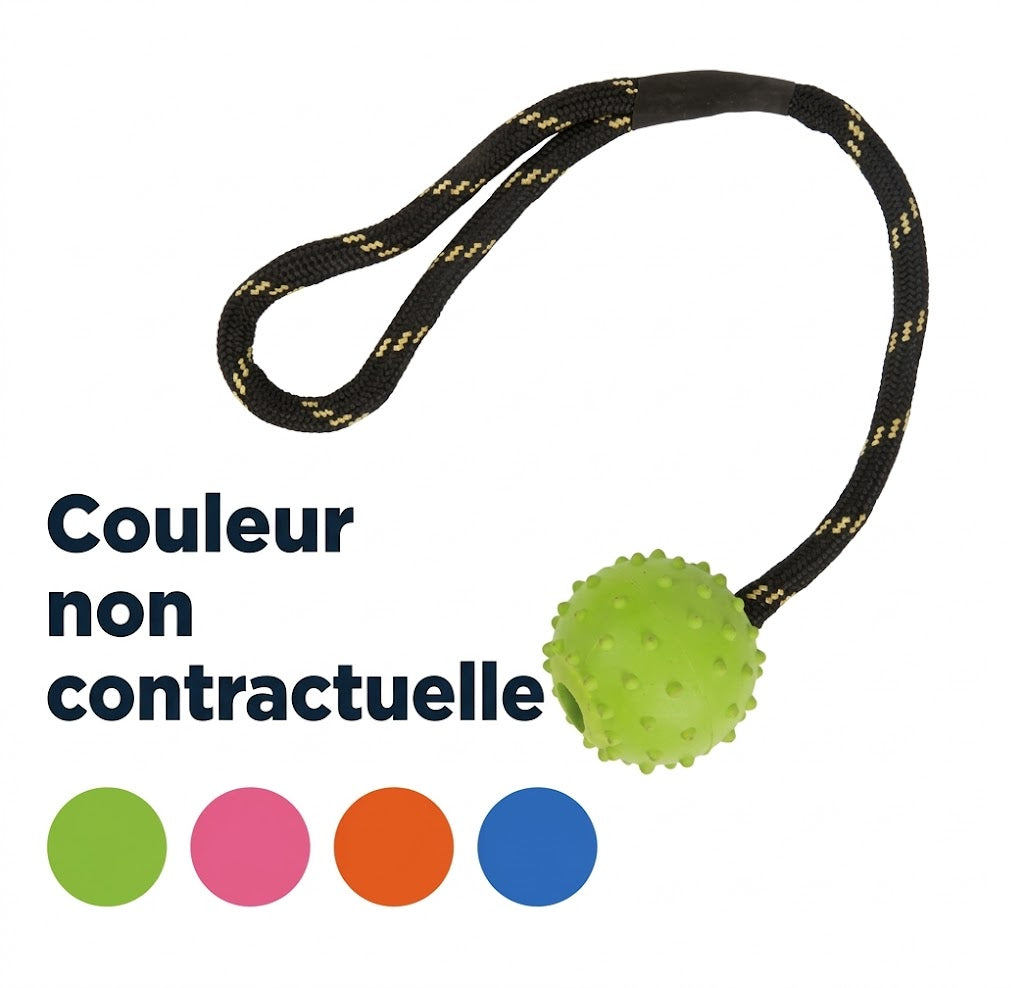 Happy Pet – Jouet pour chien – Balle flottante à picots sur corde