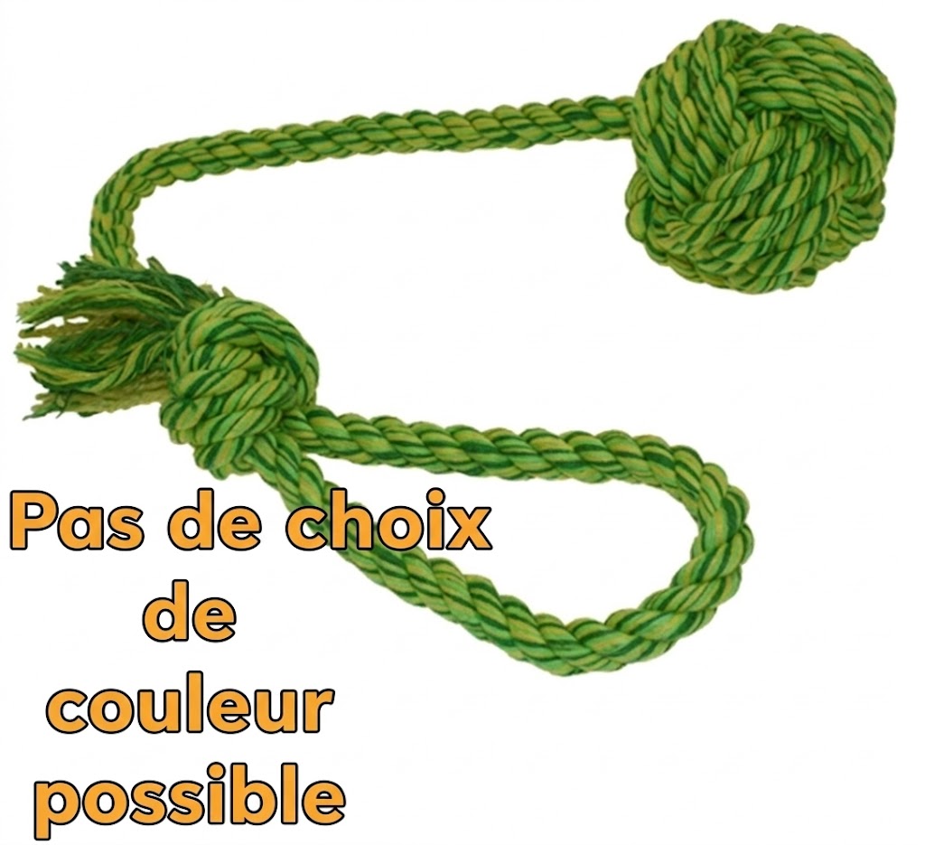 Happy Pet – Jouets pour chien – Corde à lancer avec balle – 48 cm